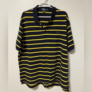 RL navy and yellow polo